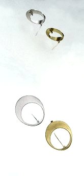 geschmiedete Brosche Silber oder Gold